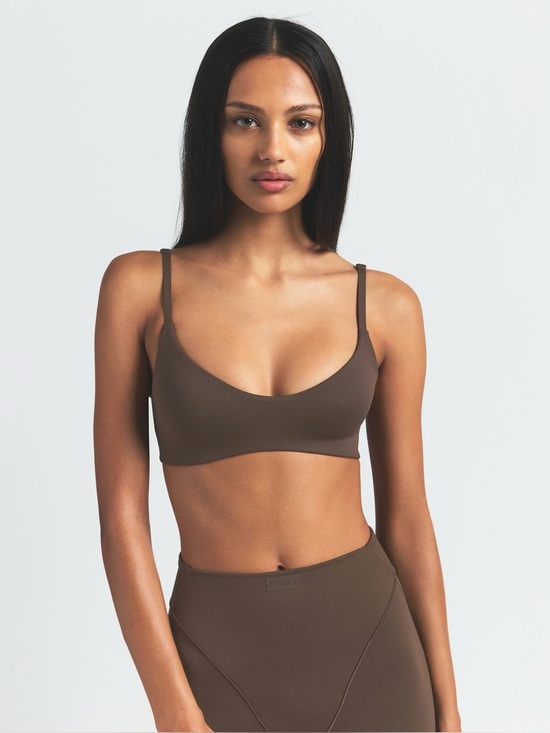 SKIMS Tops - NWT NIKE SKIMS Matte Micro Scoop Bra - Dark Sepia